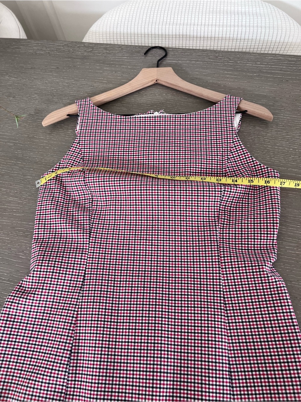 J. Crew Pink Gingham Midi Shift Dress - Picture 7 of 14